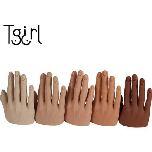 New Practice Hand For Nail Art Adult Mannequin With Flexible Fingers and Moveable Nails