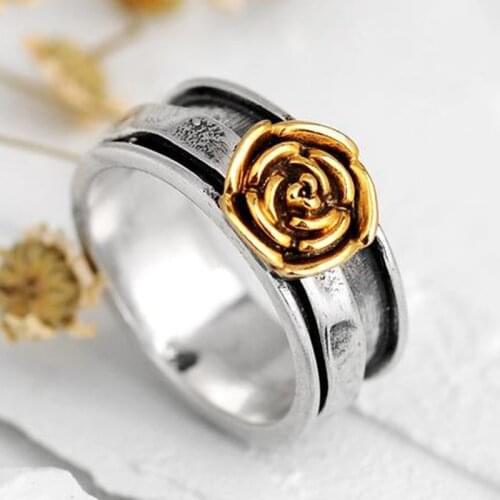 New Fashion Flower Women Engagement Wedding Ring Delicate Birthday Gift Proposal Rings for Women Girl Trendy Jewelry