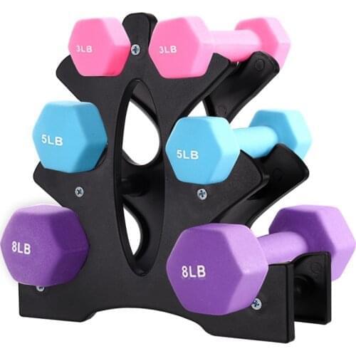 New 30 Pounds Dumbbell Rack Stand 3 Tier Dumbbells Weights Handle Stand Holds Fitness Gym Equipment Sport Accessories