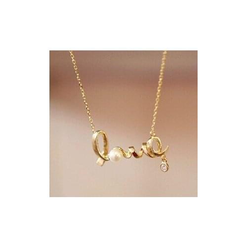 Latest Fashion Love Necklace Gently Around A Heart Of Love Chic Sweet Couple Necklace Jewelry Wholesale Pendant Gift