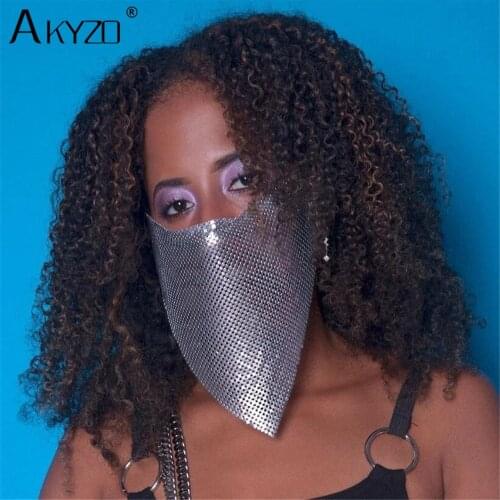 Chic Metal Sequins Statement Mask Jewelry Egyptian Belly Dance Masquerade Women Fancy Dress Costume Headwear Sequin Face Masks