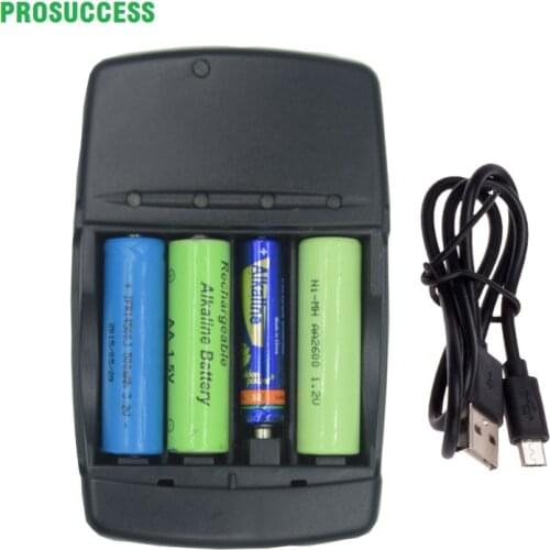 LED Display AA AAA AAAA 1.5V Alkaline 1.2V Ni CD/MH 10340 14500 3.2V LiFePO4 Rechargeable Battery Smart charger W Car AC Plug