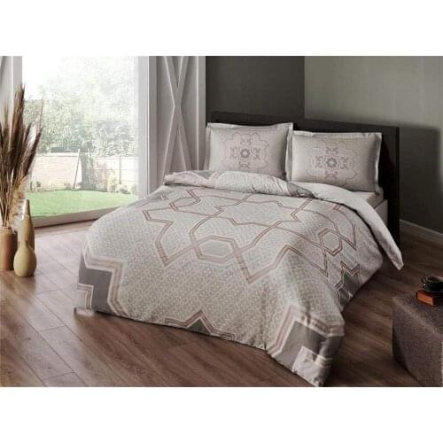 Tac 3254 Satin Atlas Double Gray Duvet Cover Set-1 duvet cover 200 x 220 cm 1 bed sheet 230 x 260 cm 2 pillowcases 50 x 70 cm