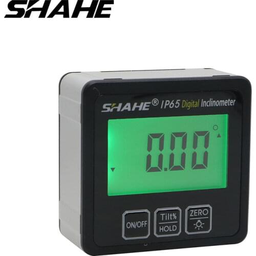 SHAHE IP65 Waterproof Digital Protractor Inclinometer Electronic Level Box Magnetic Base 360 Degree Angle Finder