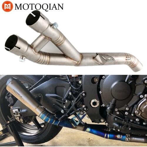 Motorcycle Exhaust Pipe Escape For Yamaha R1 YZF R1 MT10 FZ10 MT FZ 10 2015-2019 Modified Middle Connecting Silp On Muffler Tube