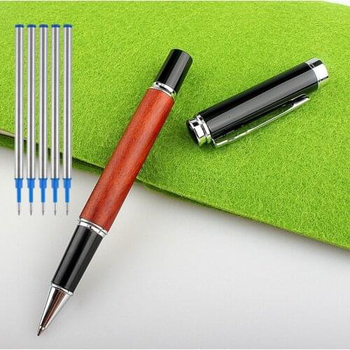 High Quality JINHAO Black Luxury Wood Ballpoint Pen Business Gifts Ball Pen Writing Office School Supplies Stationery