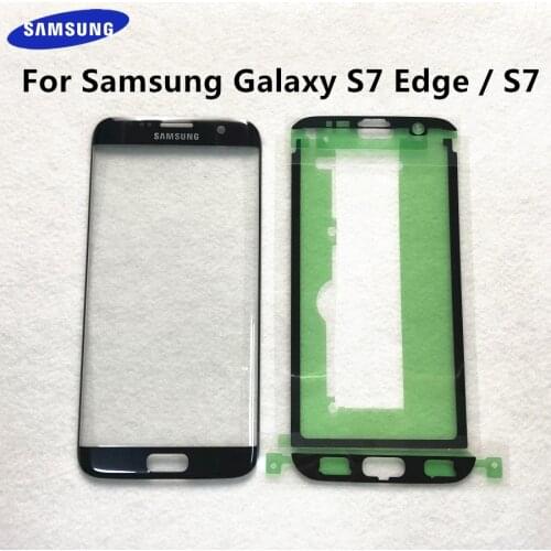 For Samsung Galaxy S7 Edge G935 G935F S7 G930 G930F LCD display outer touch panel screen glass replacement Front Glass Lens