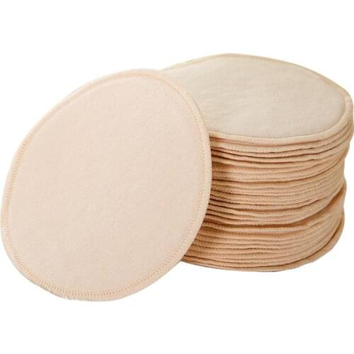 10 PCS Pure Cotton Thin Breathable Washable Reusable Anti Milk Overflow Nursing Breastfeeding Pads For Pregnant Women