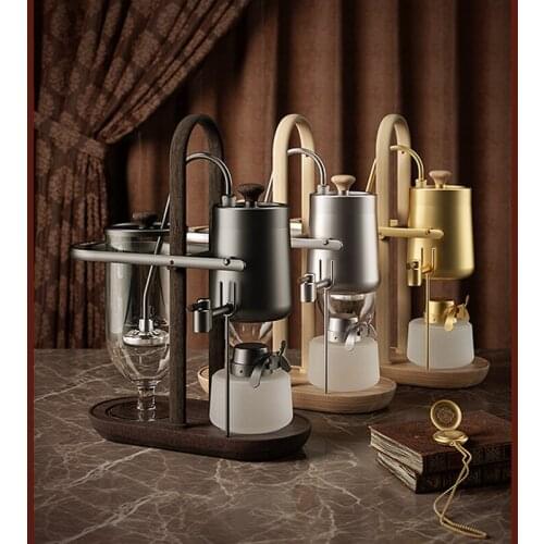 2021 New Design Water Drop Royal Balancing Siphon Coffee Machine Belgium Coffee Maker Syphon Vacumm Coffee Brewer Coffee Maker