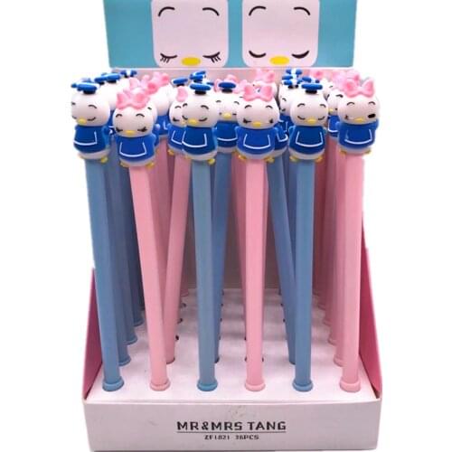 36pcs/batch Disney Korean version of Donald Duck gel pen cute cartoon black ink office signature pen learning stationery gifts