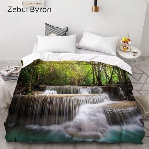 3D Duvet Cover Custom,Comforter/Quilt/Blanket case Queen/King,Bedding 140x200/220x240/200x200 Quilt Cover waterfall
