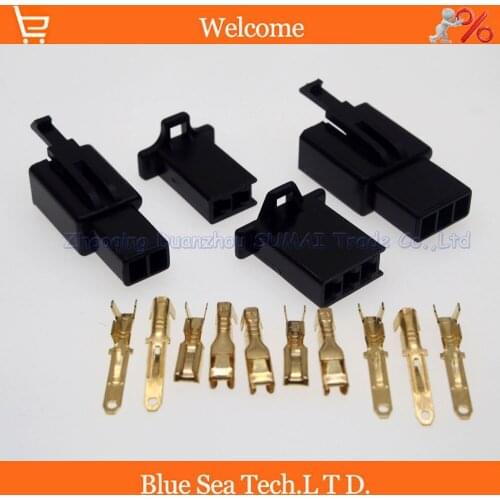 50 sets 2Pin and 50 sets 3 pin 2.8mm electrical Connector Male&Female Kits for E-Bike,Motorcycle,Motorbike,car etc.Black