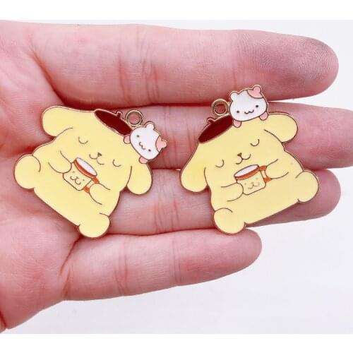 6pcs Big Size Cute Cartoon Bear Charms Pendant Fit Necklace Bracelet Jewelry Accessories DIY Craft