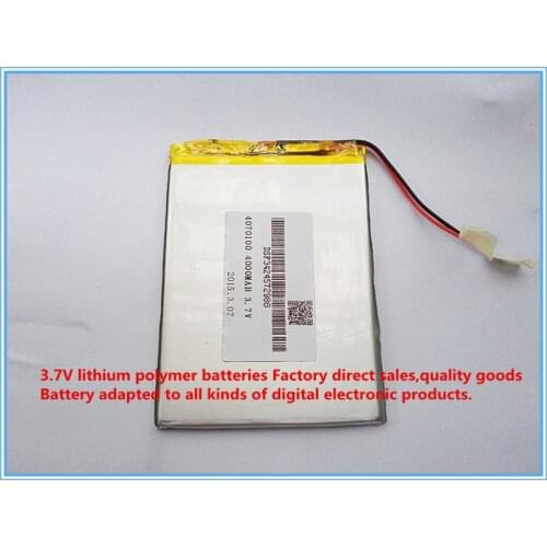 3.7V 4000MAH 4070100 Lithium polymer Battery with protection board For MID 7inch Tablet PC Free Shipping