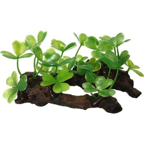 Fish Tank Aquarium Plants Ornaments Aquarium Fish Tank Plant Water Grass Decor Aquarium Decoration Simulated Wood Decor