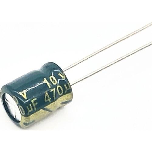 20pcs/lot 10v 470UF Low ESR / Impedance high frequency aluminum electrolytic capacitor size 6X7 470UF 20