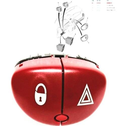 Emergency light switch 48377877 6554L0 For Citroen For Peugeot 206 207 C2 hazard light switch