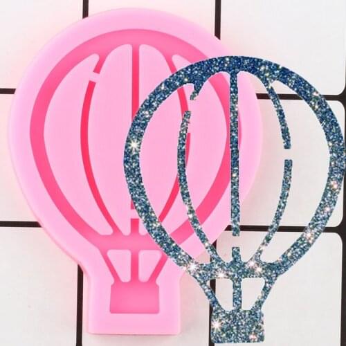 Shiny Hot Air Balloon Silicone Mold Pendant Polymer Clay DIY Jewelry Making Mould Epoxy Resin Keychain Molds Charms Moulds