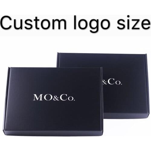 500pcs custom logo size paper box Custom boxes gift box bag Corrugated paper shipping mailer boxes Packaging Clothes shirt Box