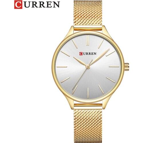 CURREN 2018 Gold Watch Women Quartz Watches Ladies Top Brand Luxury Female Wrist Watch Girl Clock Relogio Feminino Saat