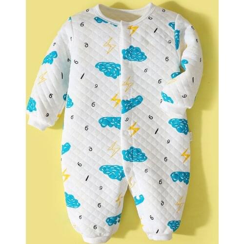 Infant Jumpsuits Toddler Boys Pajamas Kid Clothing Autumn Winter Newborn Baby Clothes Thick Baby Boy Rompers Girl Soft Fleece