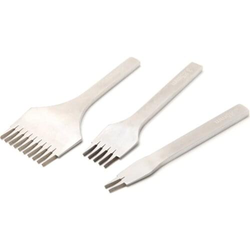 DIY Tool(2.7 3.0 3.38 3.85)mm Stainless Steel Flat Chisel Leather Craft Tools Hole Punch Kit