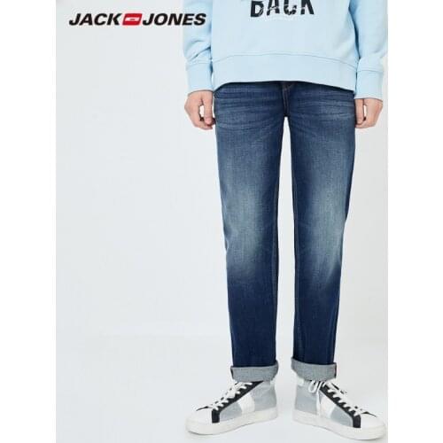 JackJones Mens Regular straight fit Streetwear Italian Cotton Fabric Jeans| 219332555