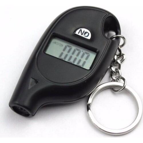 Key Ring Style Tire Gauge LCD Digital Display Mini Car Tire Tyre Air Pressure Gauge Tester Tool Car Motorcycle Tire Safety Alarm
