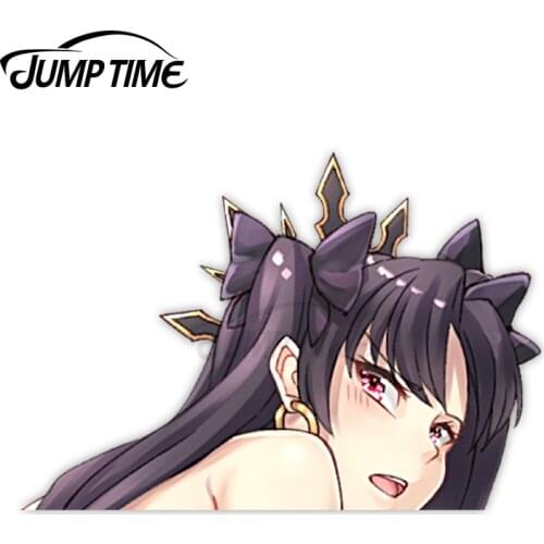 Jump Time Fate Grand Order Ishtar (Archer) 2 7.1 Big Head Anime Peeker Vinyl Decal Waifu Kawaii Girl Car Stickers