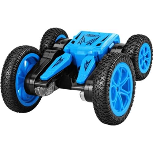 Q71 2.4G Remote Rotating Double-Sided Stunt Car with Light Dump Truck Children Charging Transforming Toy