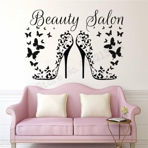 Fashion Girl Women Modern Life Decoration Beauty Salon Wall Sticker Vinyl Art Removeable Poster Decals Decor Ornament LY949