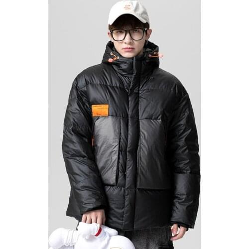 Winter Mens Puffer Jackets Fashion Big Procket Hooded Thick Warm 90% White Duck Down Coats Male Padded Outerwear Clothes JK-938