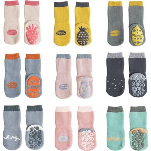 New Children Floor Socks Boy Girl Toddler Non-slip Thickened Baby Socks Soft Breathable Sole Sock Shoes For Baby 0-5 Years