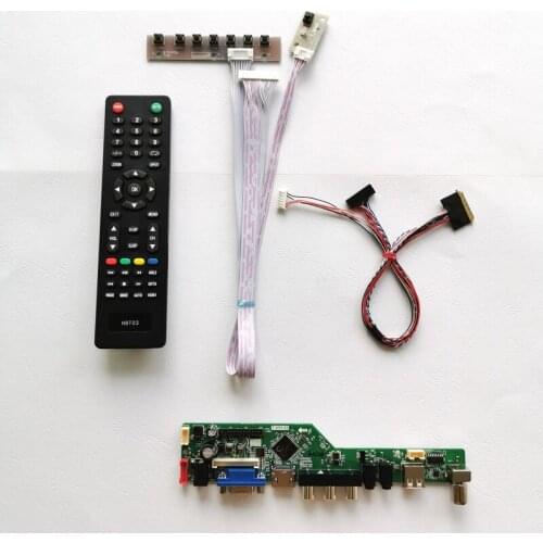 Fit B173HW01/B173HW02 40Pin LVDS laptops panel 1920*1080 WLED 17.3" VGA+Audio+USB+RF+Remote screen controller board DIY kit