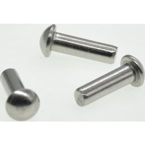M2 M2.5 M3 M4 M5 M6 A2-70 304 Stainless Steel Button Semi Round Head Solid Rivet GB867