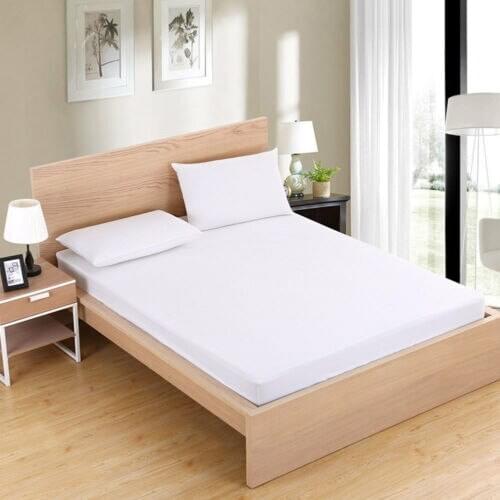 Bed Fitted Sheet Elastic Sheets Polyester & Cotton Single Twin Full Queen King Bedspreads & Coverlets