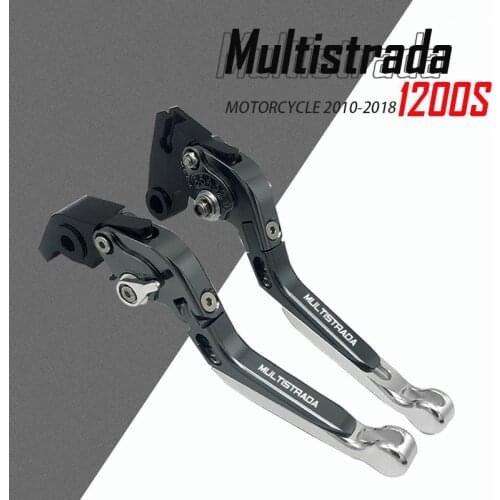 For Ducati Multistrada 1200S 2010-2018 2017 2016 2015 2014 2013 Motorcycle CNC Adjustable Folding Extendable Brake Clutch Levers