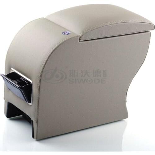 Special Car Central Armrest Box for Nissan Tiida Sylphy Wooden Inside PU High Wear Resistance Thickness Leather Outside Hand Box