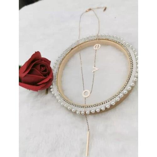Love jewelry steel necklace
