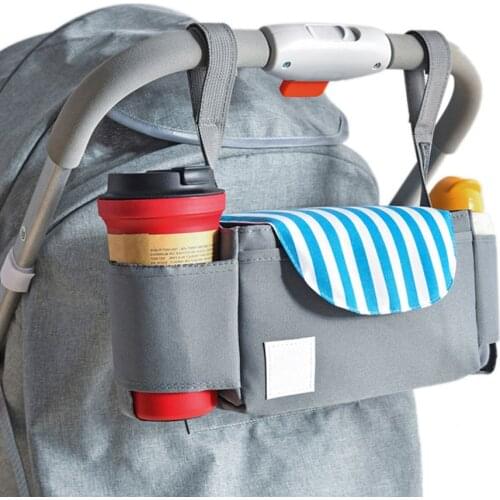 Baby Stroller Bag Cup Holder Milk Bottle Bag Nappy Diaper Storage For Baby Pushchair Hanging Handbag Stroller Accessories