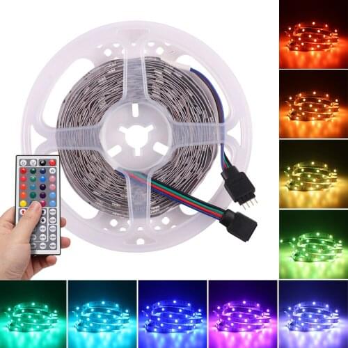 LED Strip Light Non-waterproof Infrared Remote Control 44 Keys Power Supply 12V Decoration Bedroom Party 5M 5050 SMD