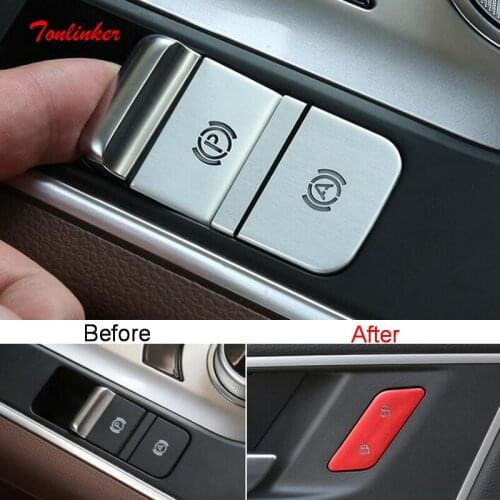 Tonlinker Interior Car Windows Control Switch Cover sticker For GWM Poer 4X4 2020 Car styling 4 PCS Aluminum Cover Stickers