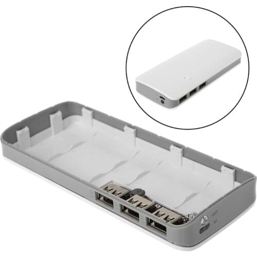 W3JD 5V 2.1A 3 USB Power Bank Charger Step Up Boost Module + 18650 Li-ion Shell Kit