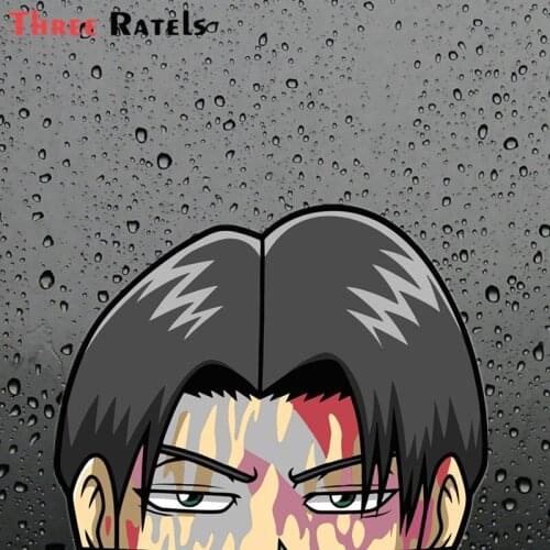 Three Ratels FC213 funny 3D LEVI ACKERMANN PEEKing Anime Decal Car Styling Sticker Waterproof Auto Motor Decor Graphics