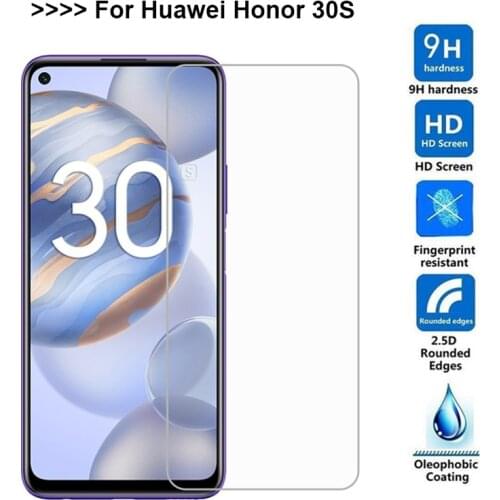 Tempered Glass Cover for Huawei Honor 30S Russia Protective Film Screen Protector on pelicula de vidro Honor 30S 30 S Phone Film