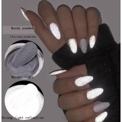 1 Box New Nails Bundy Powder Nightclub Charms Glitter Chrome Pigment Dust Manicure DIY Art Decoration