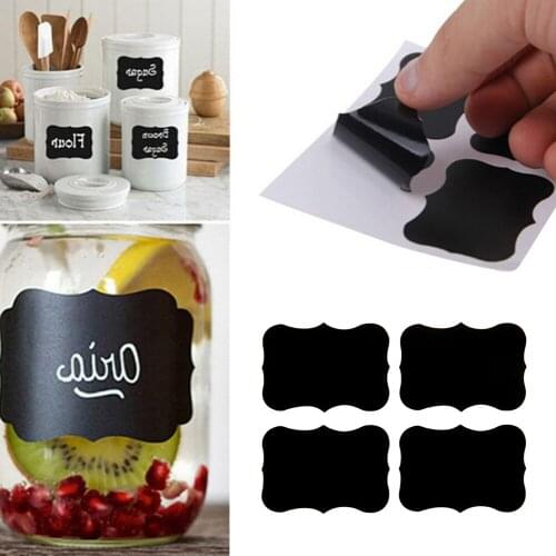 10PCS Chalkboard Labels Pantry Stickers for Mason Spice Glass Bottle Removable Decorative Films