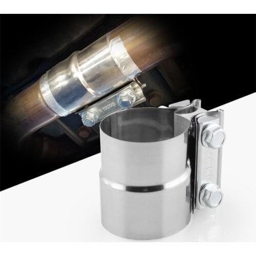 2.0''Car Exhaust Muffler Downpipes Sleeve Butt Joint Band Clamp Stainless Steel