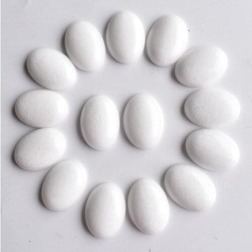 2018 Fashion good quality natural white stone Oval CAB CABOCHON beads for jewelry Accessories 25x18mm wholesale 20pcs/lot free