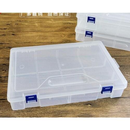3pcs 30x20x6cm thick transparent large 10 empty box storage box tool accessories DIY plastic storage